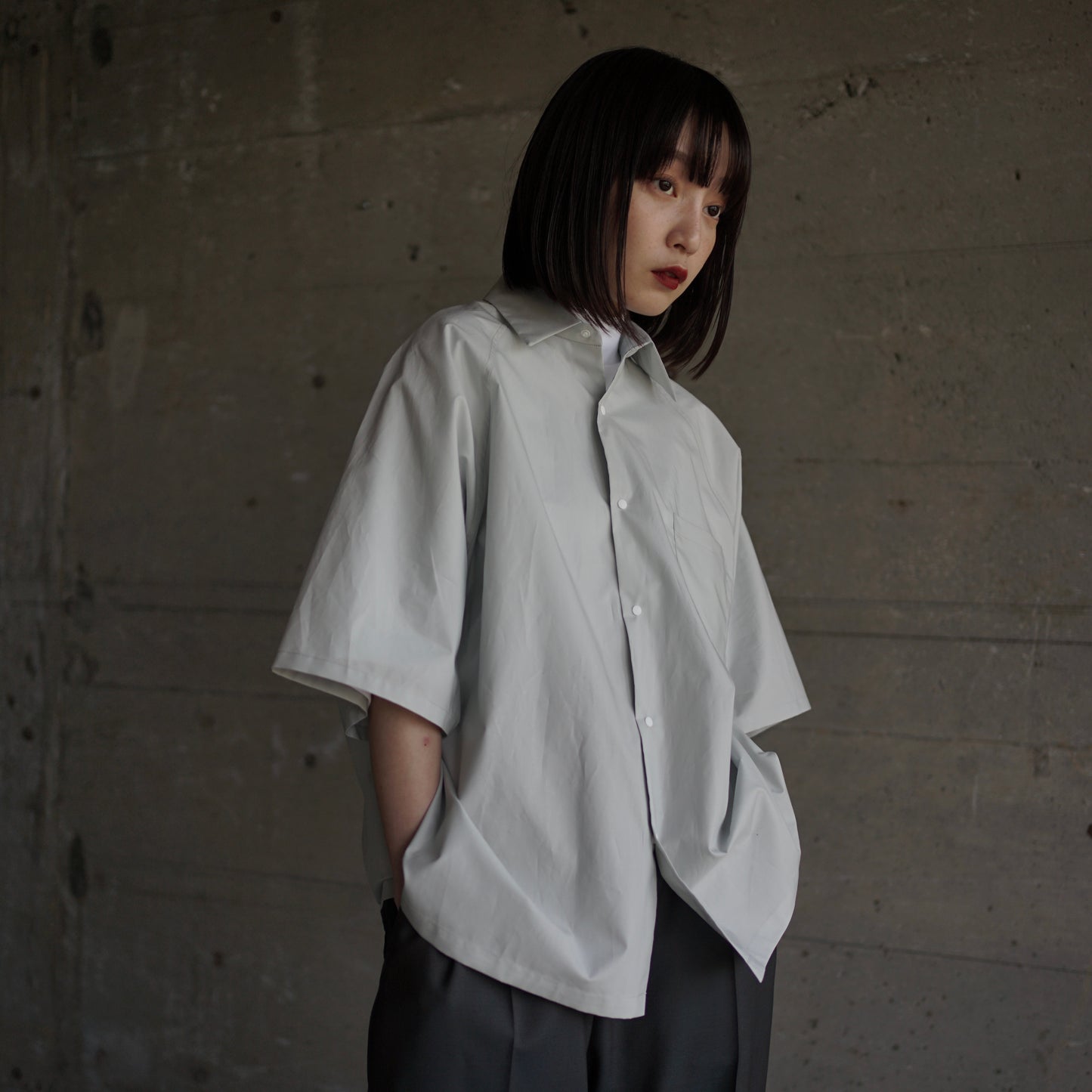 itochi / Suvin/pima 120/2 typewriter cloth raglan half sleeve shirt