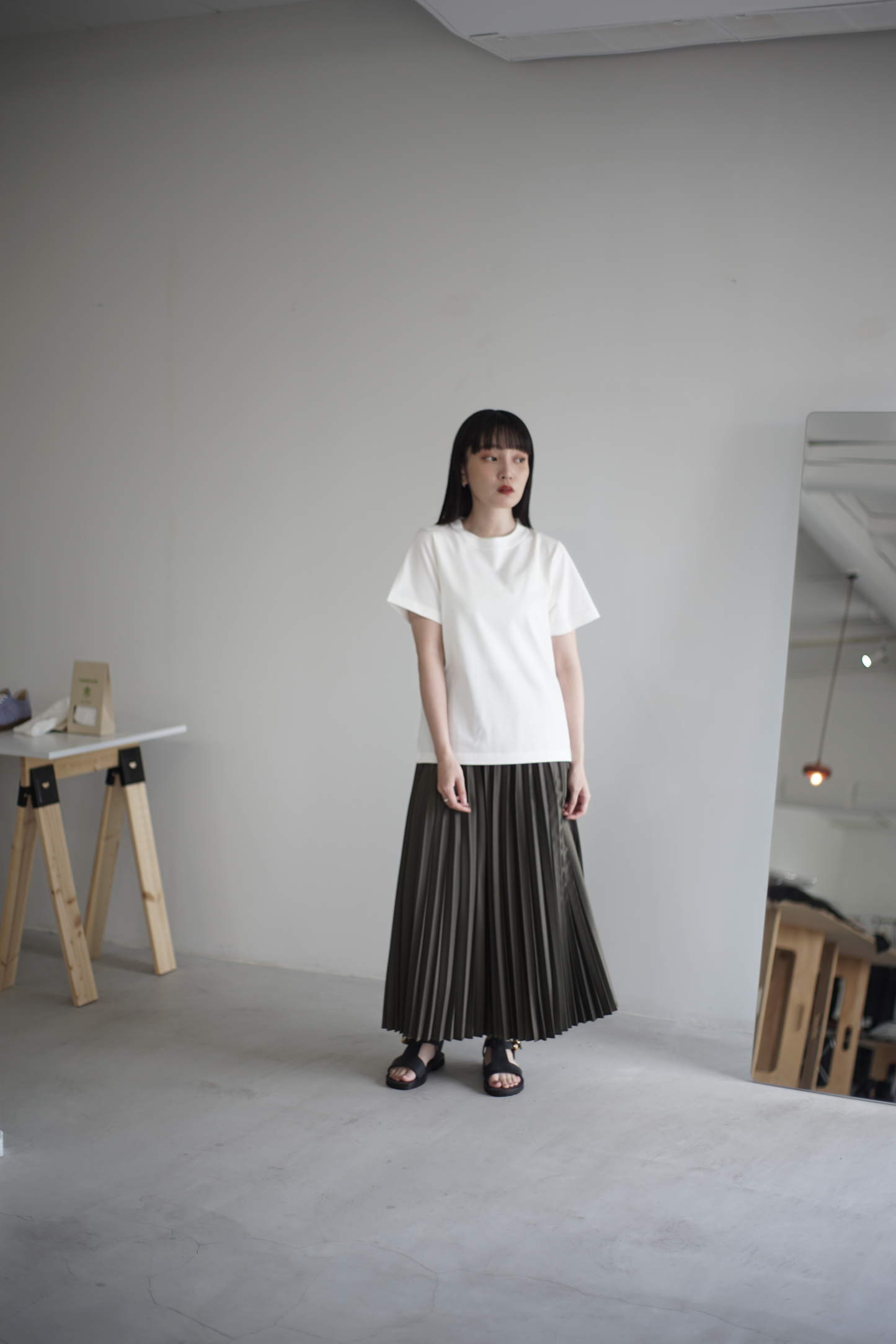 itochi / San Joaquin cotton paralleled single jersey crew neck t-shirt (womens)