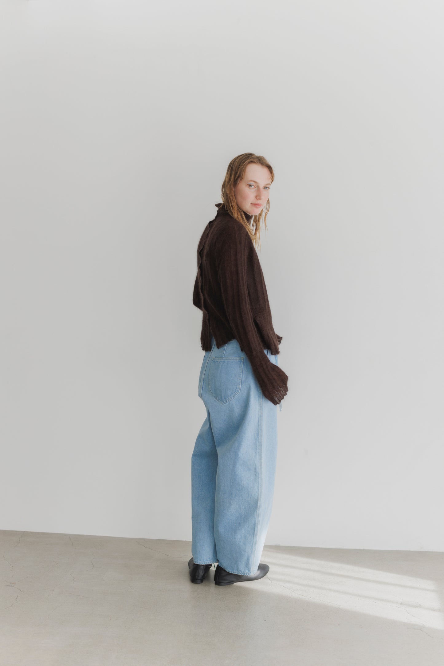 JöICEADDED / Round Wide Denim Trousers
