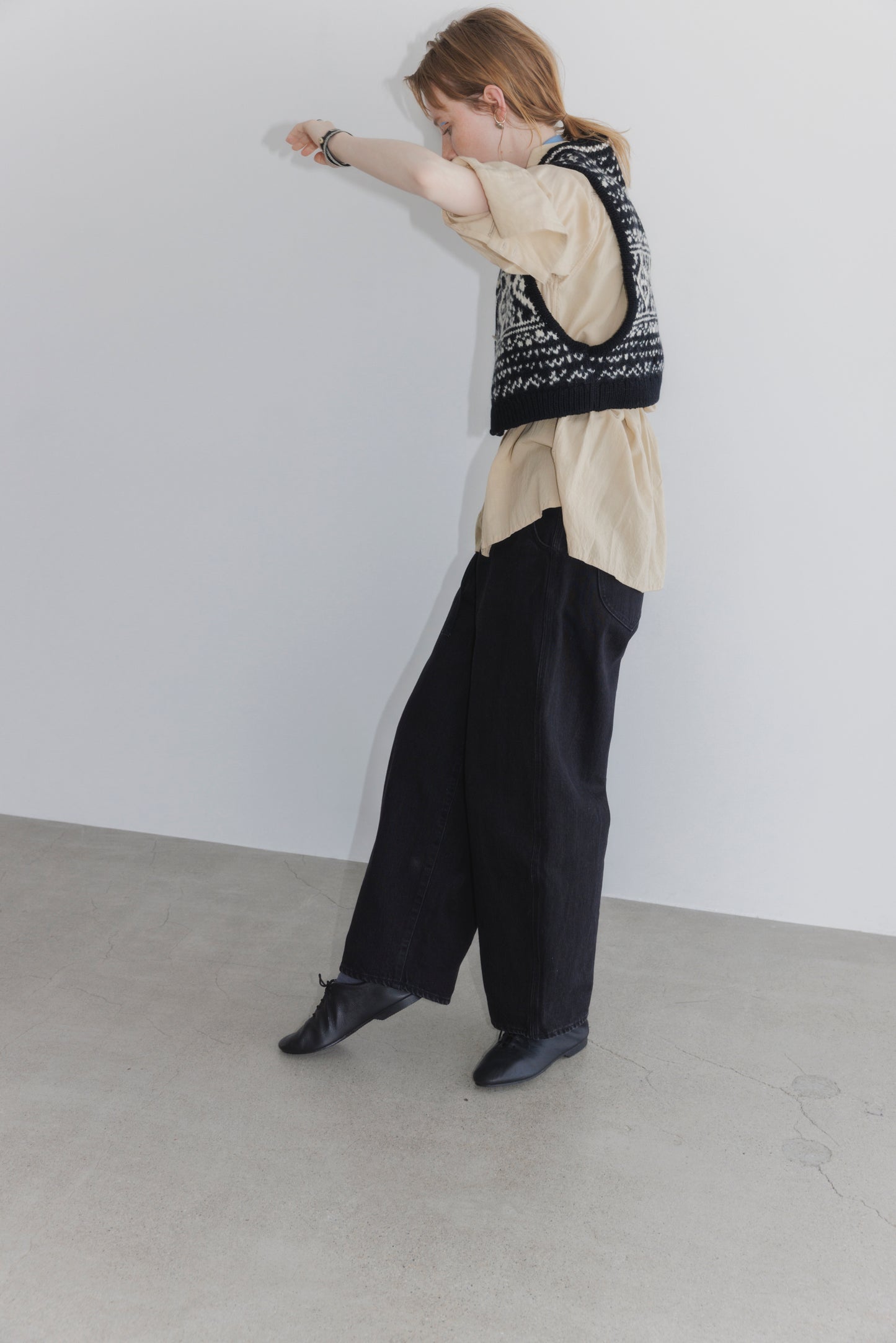JöICEADDED / Round Wide Denim Trousers