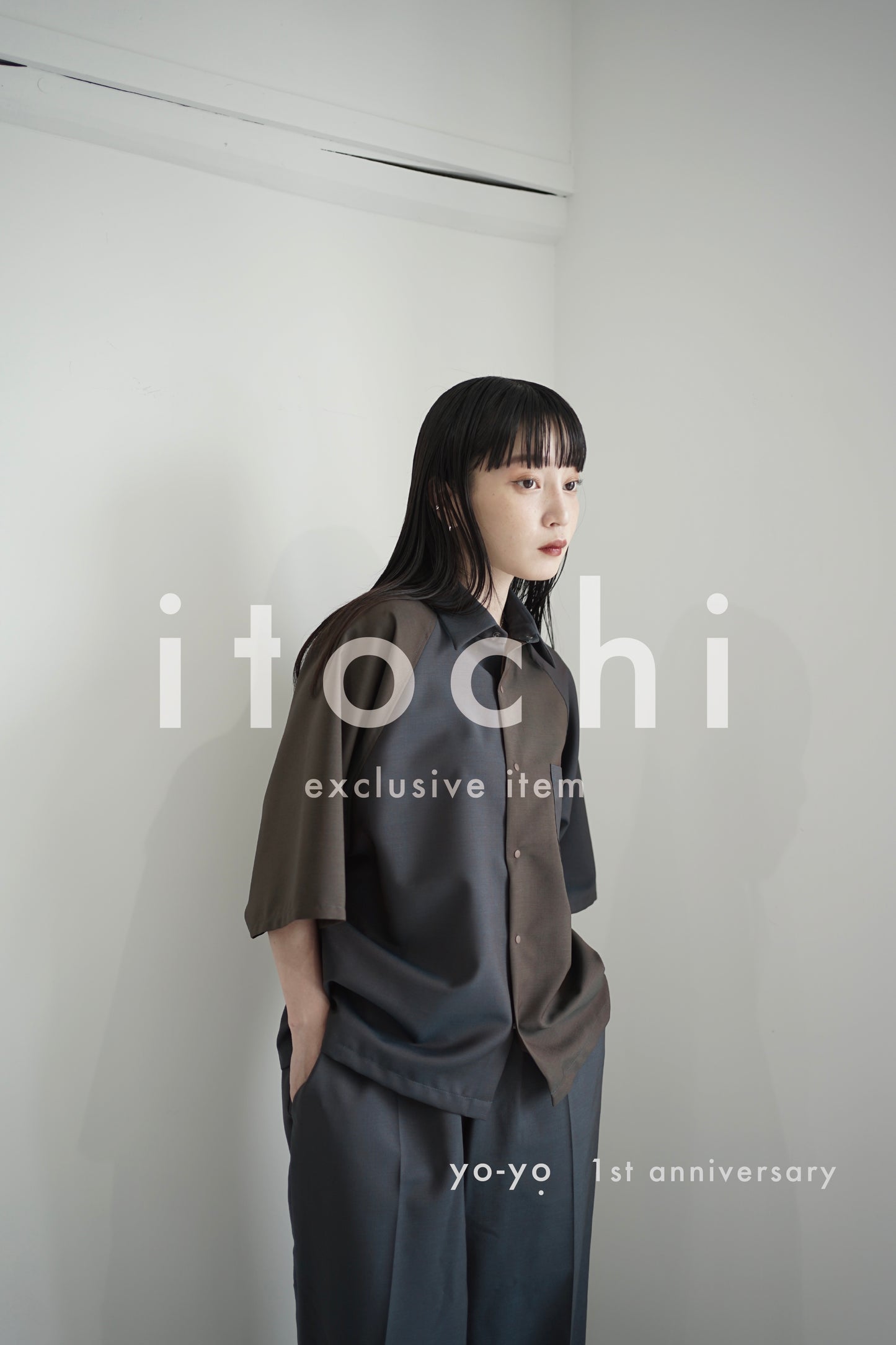 [ yo-yo. exclusive item ] itochi / Wool & Kid mohair Tropical raglan half sleeve shirt (womens)