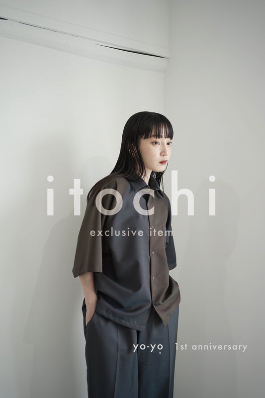 [ yo-yo. exclusive item ] itochi / Wool & Kid mohair Tropical raglan half sleeve shirt (womens)