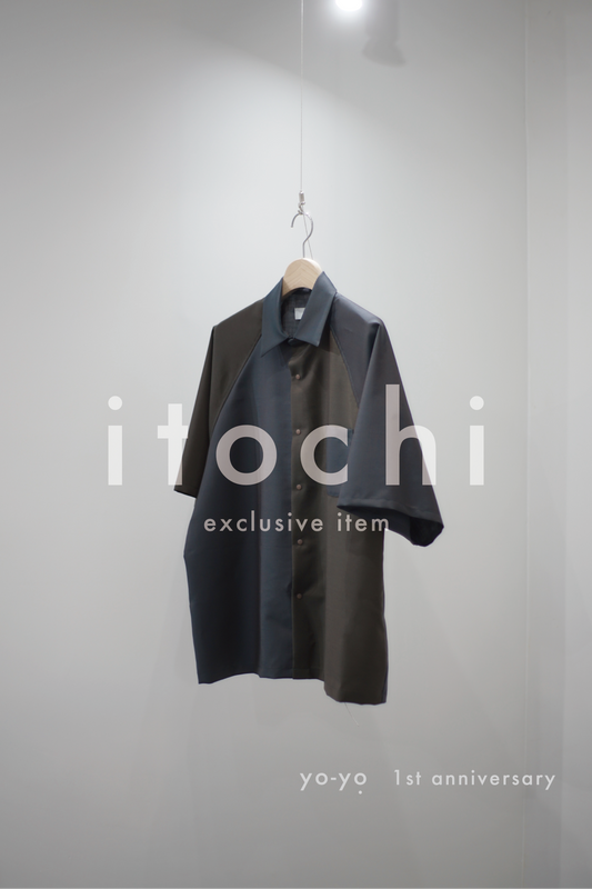 [ yo-yo. exclusive item ] itochi / Wool & Kid mohair Tropical raglan half sleeve shirt (mens/unisex)