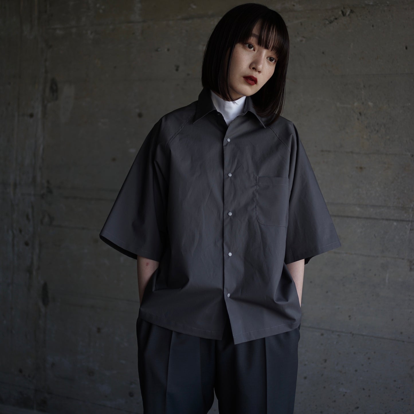 [20%OFF] itochi / Suvin/pima 120/2 typewriter cloth raglan half sleeve shirt