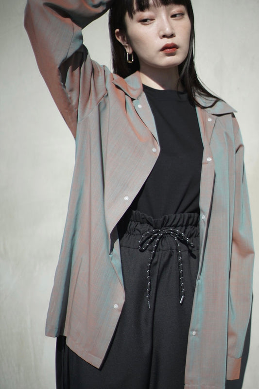 itochi / Sheer wool voile simple shirt
