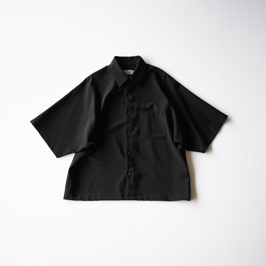 [20%OFF] itochi / Wool & Kid mohair Tropical raglan half sleeve shirt [solid type]