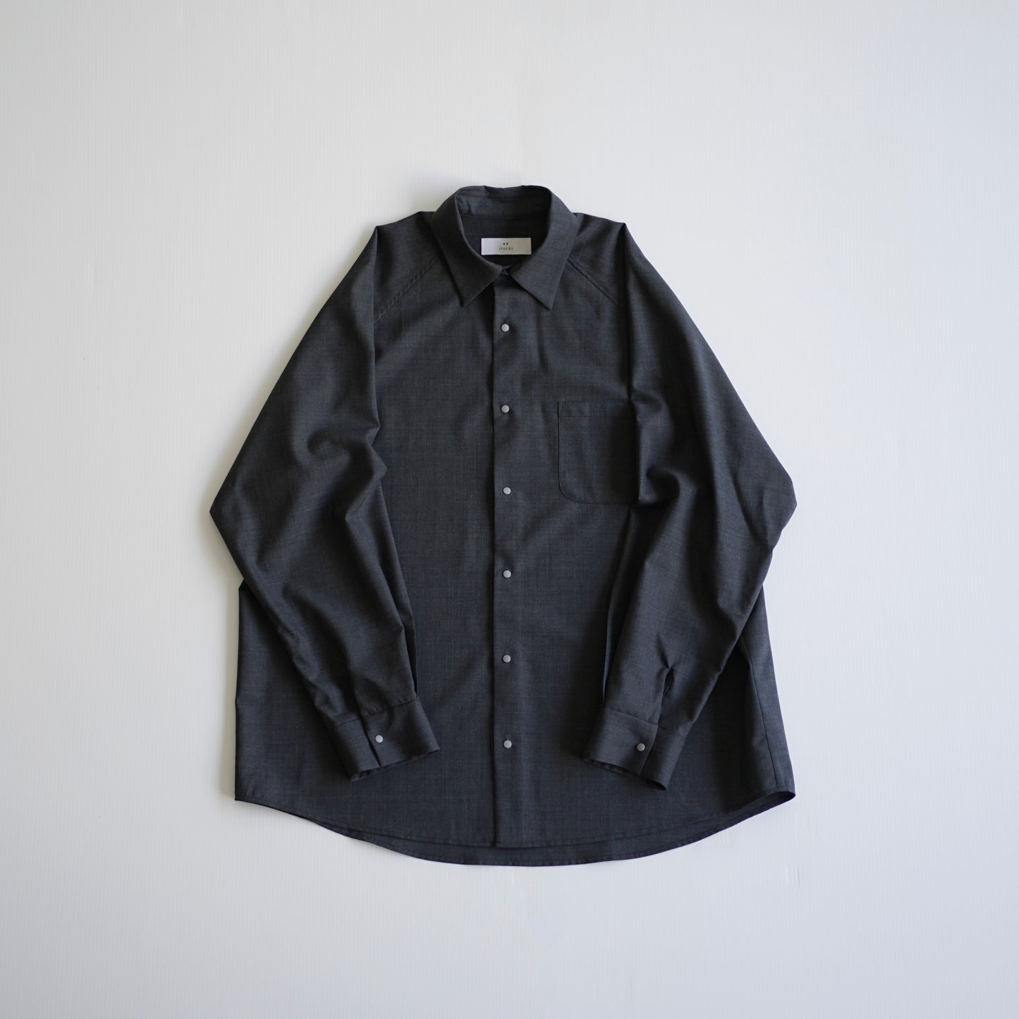 [20%OFF] itochi / Suvin/pima 120/2 typewriter cloth raglan sleeve shirt