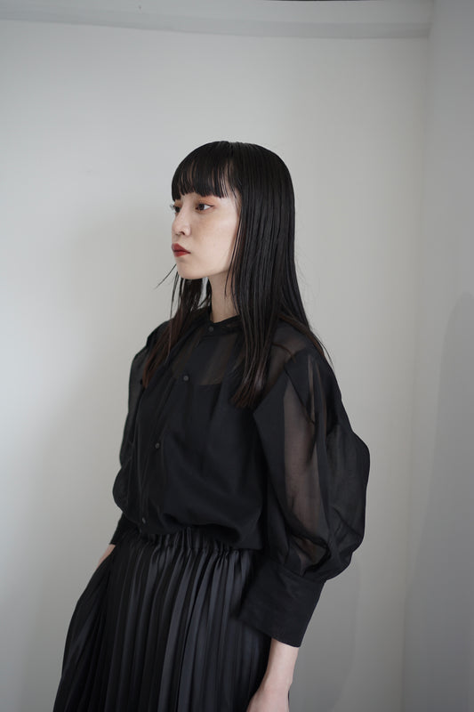 itochi / 100/2 cotton organdy transparent blouse