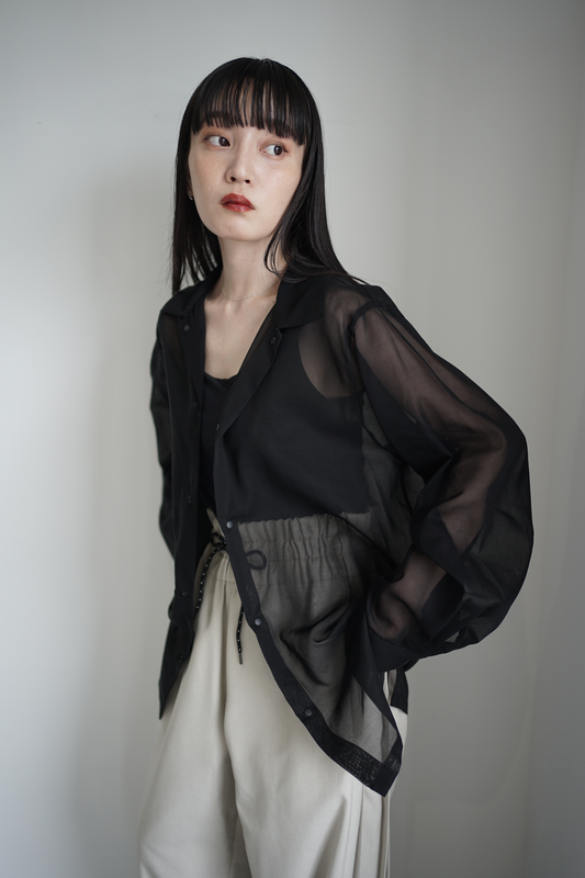 itochi / 100/2 cotton organdy simple shirt
