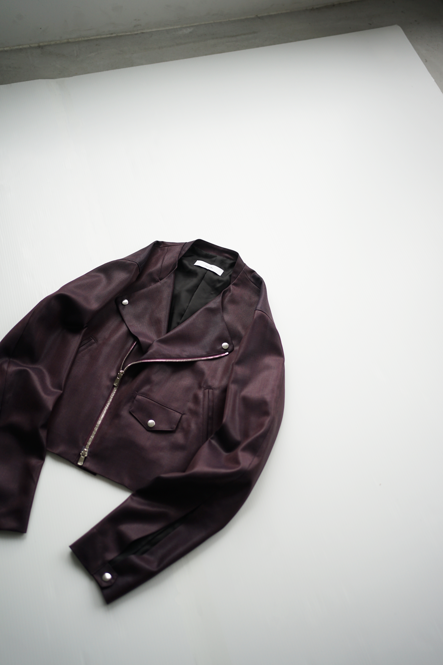 [ yo-yo. exclusive item ] itochi / shuttle loom fabric double breasted riders jacket