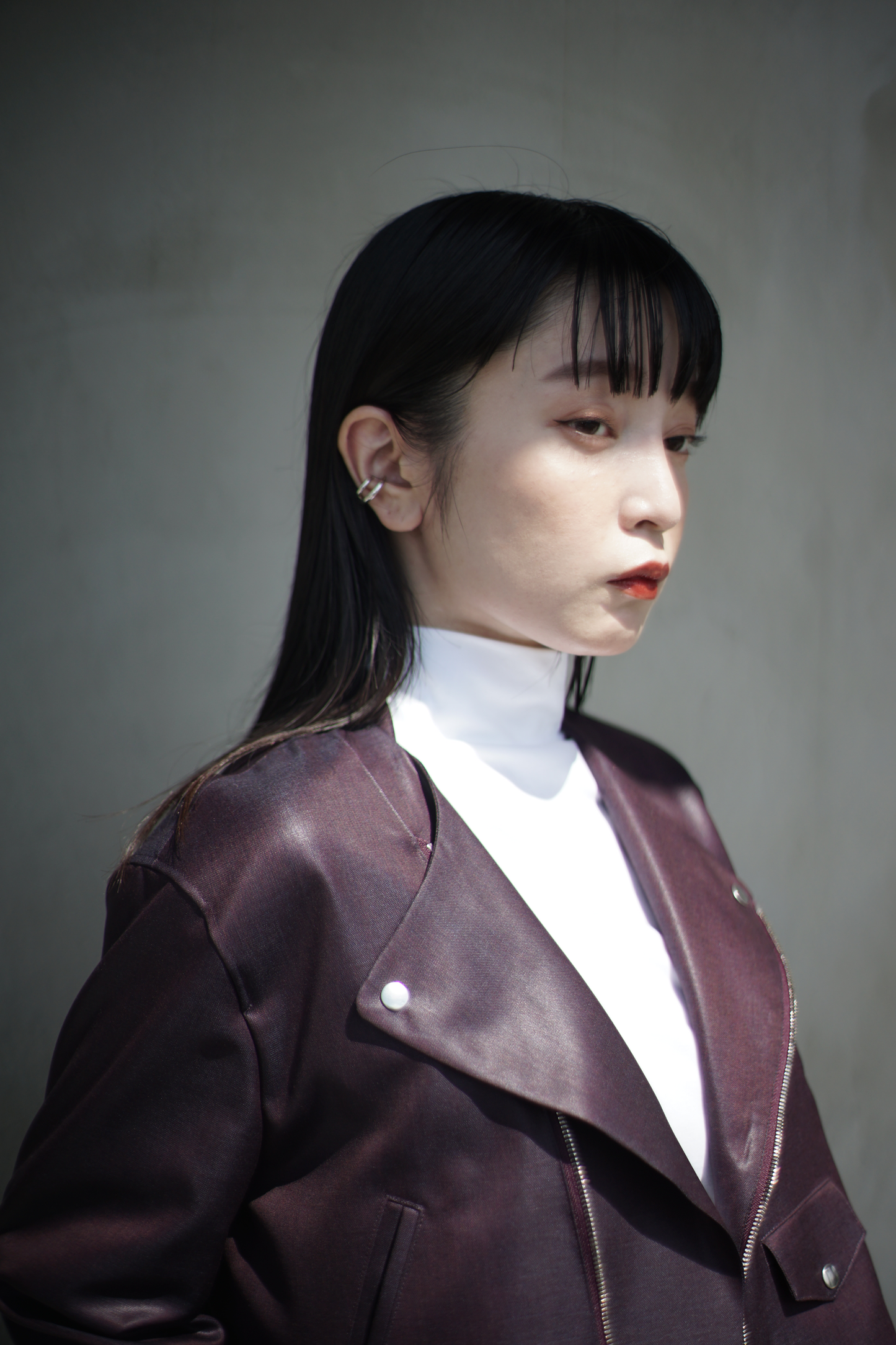 [ yo-yo. exclusive item ] itochi / shuttle loom fabric double breasted riders jacket